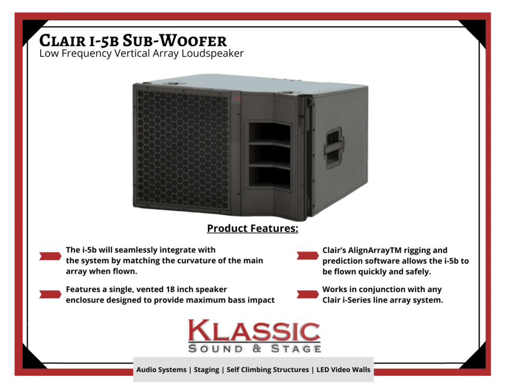 our powerful subwoofers are shown in a product feature