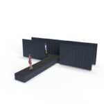 3D computer aided design rendering of a custom runway stage rental