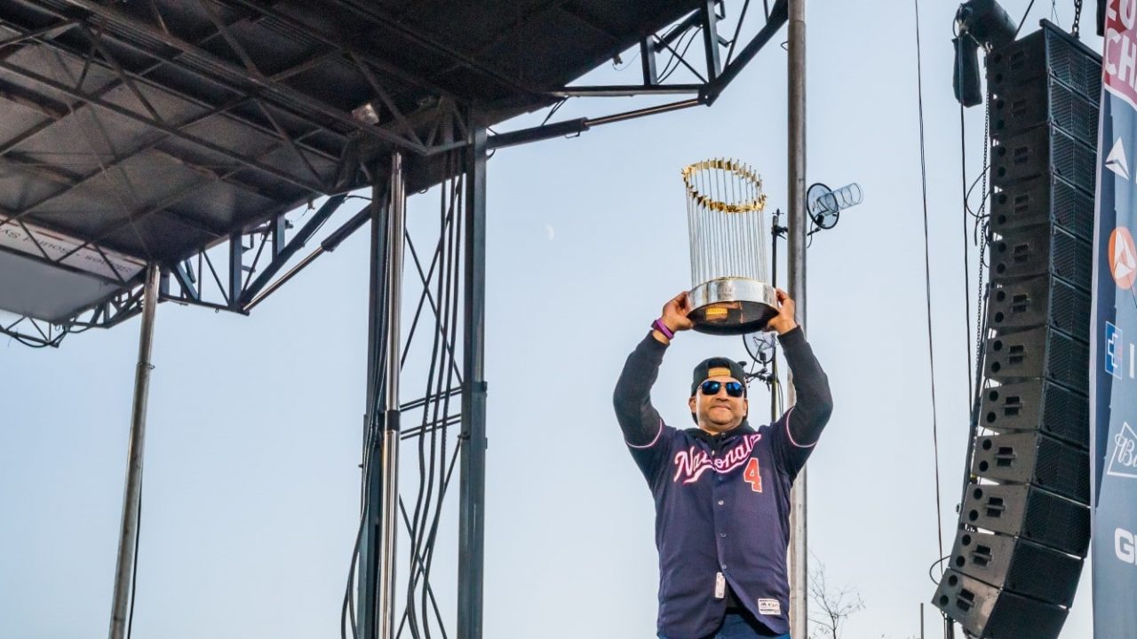 an unforgettable moment when we were able to use our clair line array sound system for the World Series Parade in Washington DC